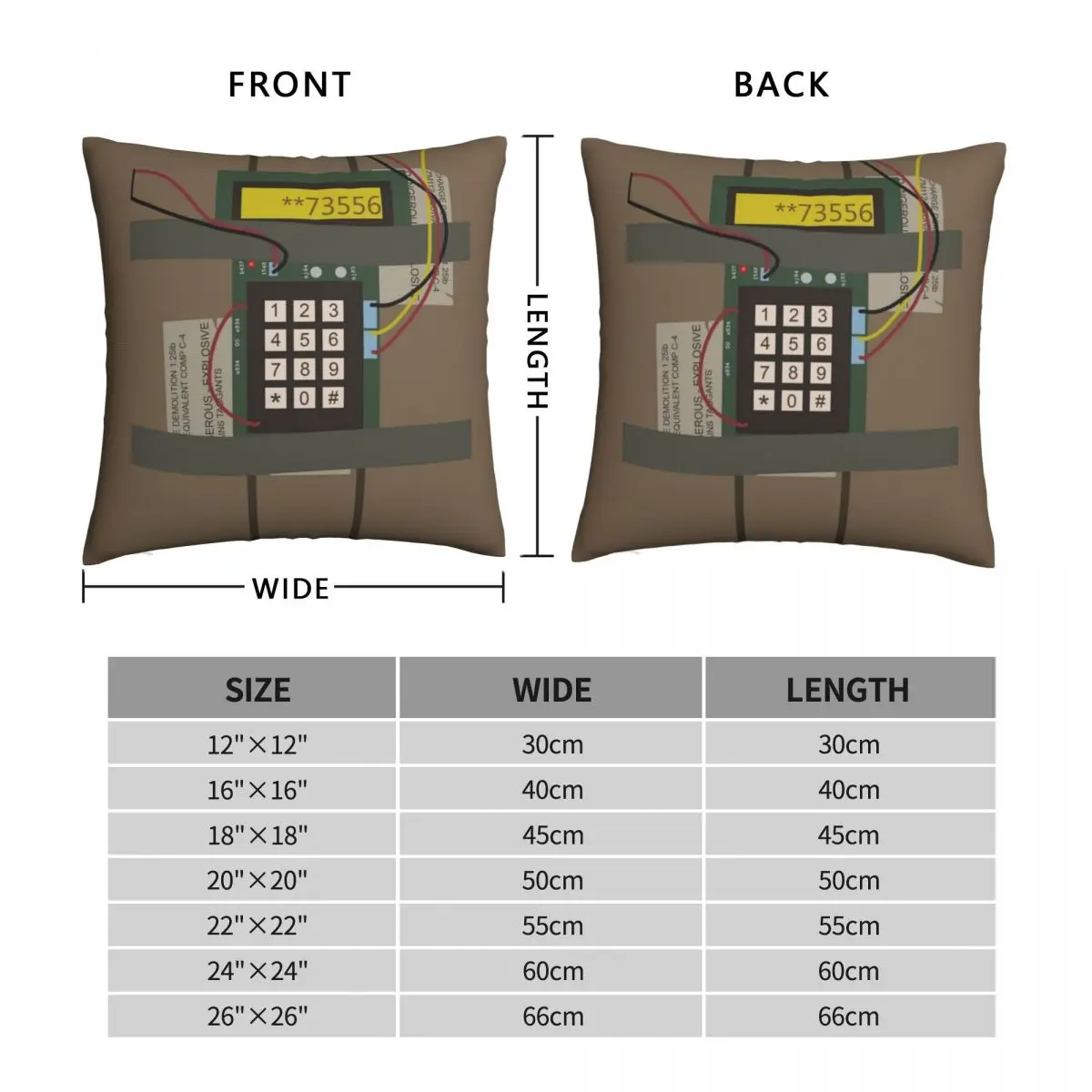 Counter-Strike CS GO Bomb Pillowcase Polyester Linen Velvet Pattern Zip Decorative Pillow Case Sofa Cushion Cover 45x45