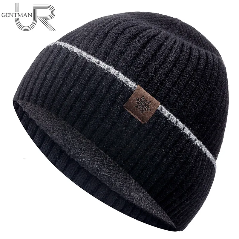 New Unisex Winter Hat Add Fleece Warm Cap Simple Design Stylish Beanie Hat For Men Women Outdoor Thicken Ski Sports Knitted Hat