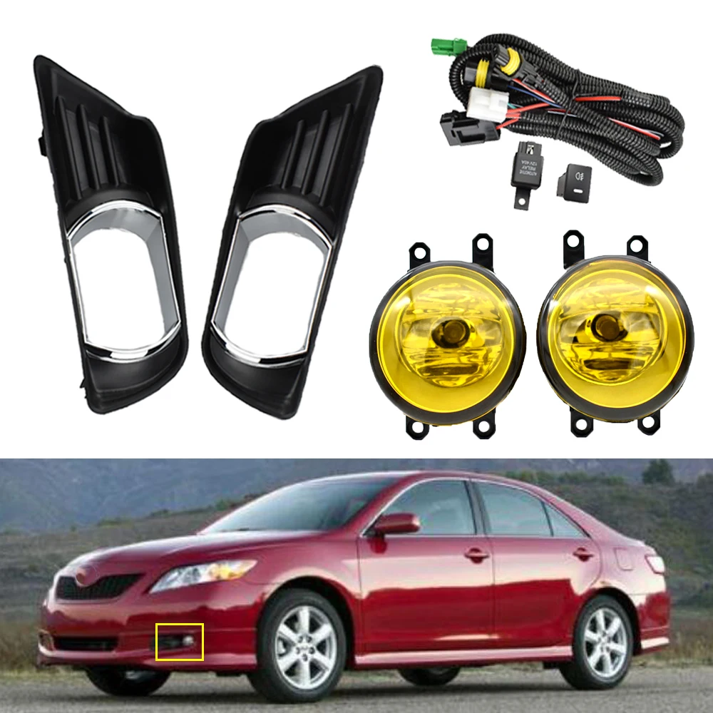 

Fog Lamp Light and frame Cover & Wiring Harness kit Fit for ACV40 Middle East Edition Fit for Camry 2007 - 2010 Cars