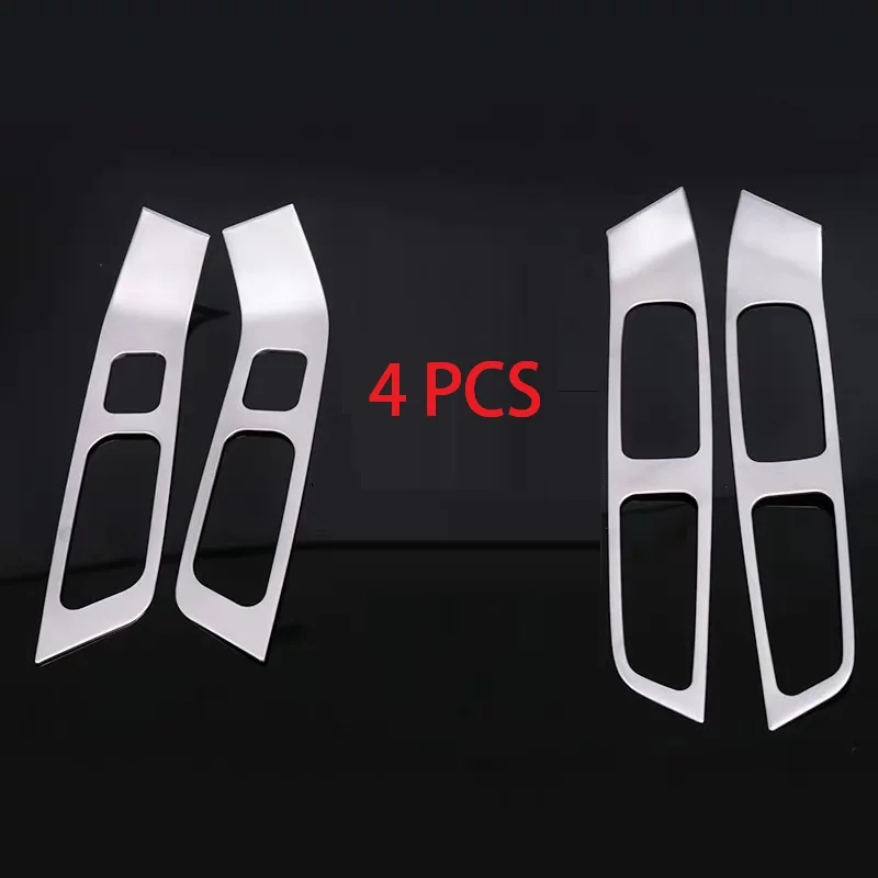 For Volvo XC60 S60 V60 Stainless Steel Inner Door Armrest Window Lift Button Cover Interior Trim 7pcs/4pcs car styling 2010-2017