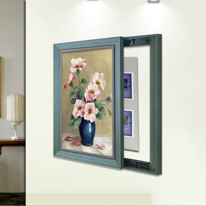 Vertical Version Occlusion Power Box Hide Distribution Box Decorative Painting Left And Right Push  Nordic Painting