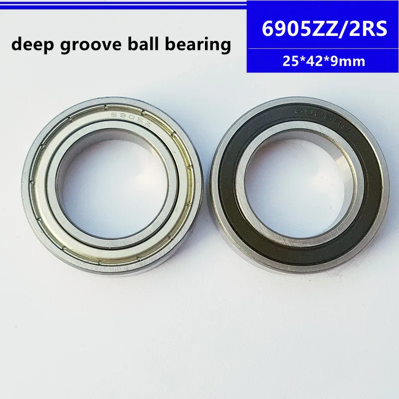 20pcs 6905ZZ 6905-2RS deep groove ball bearing 25x42x9 miniature ball bearing 25*42*9 mm 6905-2Z 6905Z 6905RS 6905