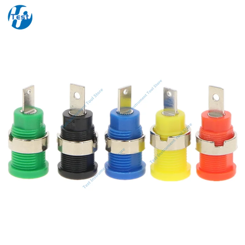 5 Pcs 4mm Banana Plugs Female Jack Socket Plug Wire Connector 5 Colors Each 1pcs Multimeter Socket Banana head Female