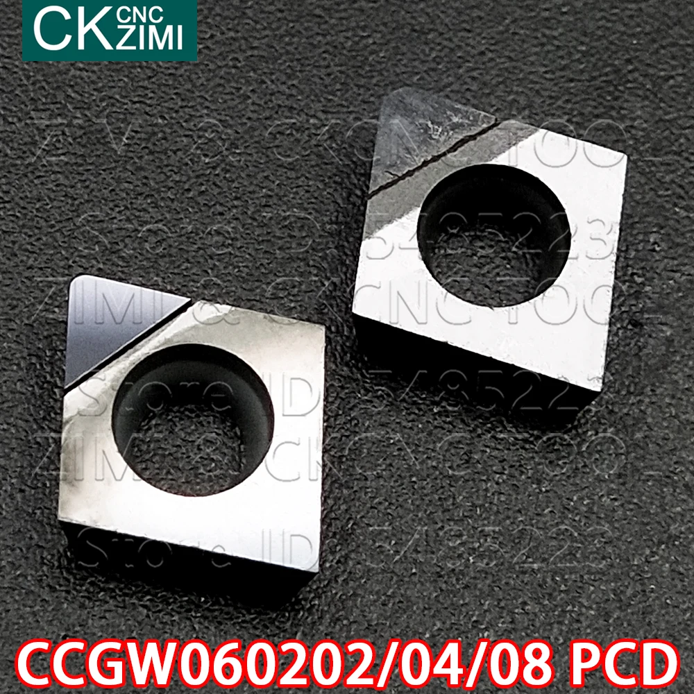 CCMT CCGW060202 PCD CCGW060204 PCD CCMT CCGW060208 PCD Dimamond PCD CNC вставки токарные режущие инструменты CCMT CCGW 0602 для алюминия