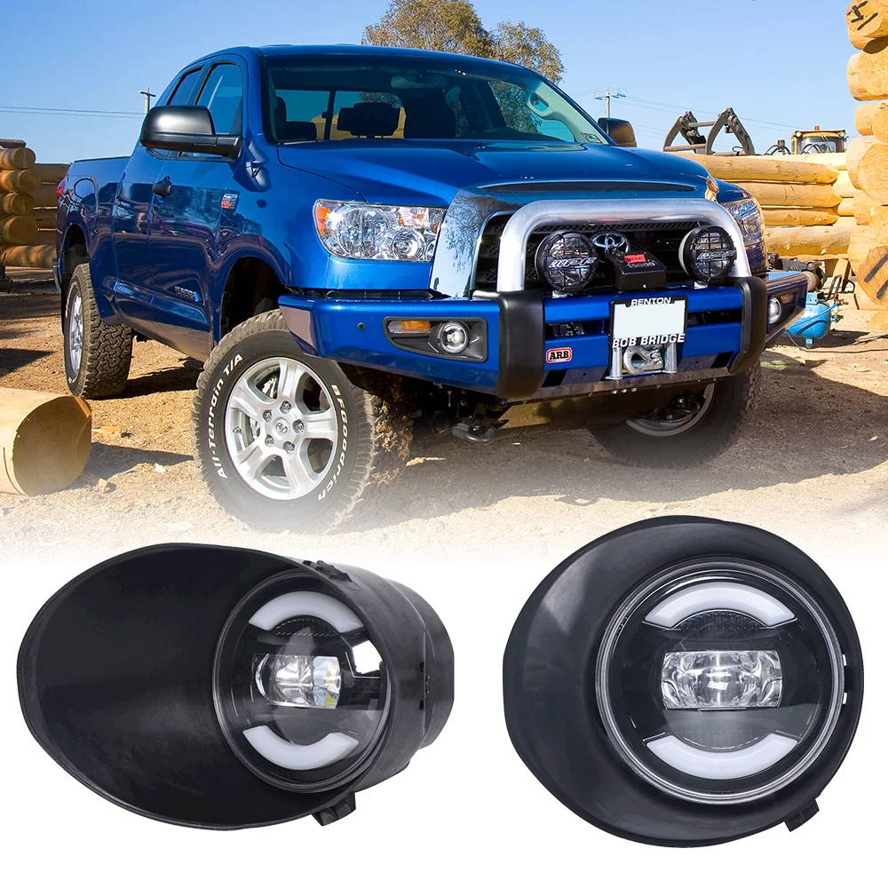 

PIONEERLITE Newest 45w LED Fog Lights for Toyota 2007-2013 Tundra 2008-2011 Sequoia Driving Lamps Assembly With Turn Signal DRL