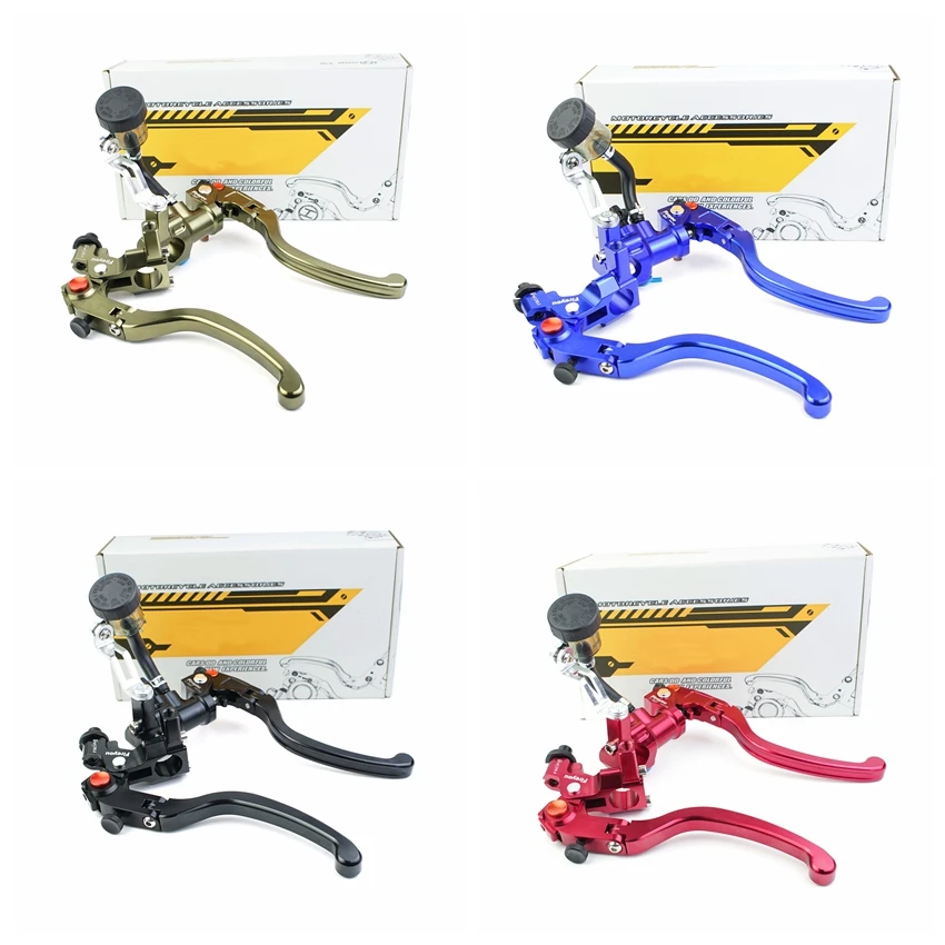 RCS Brake Lever Master Cylinder Perch Clutch 22mm CNC Fold for Racing Moto Bike K1200r Yamaha R6  Dio AF18 Suzuki DRZ400sm