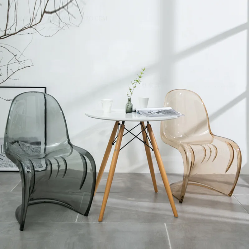 Kitchen Dinning Chair Nordic Acrylic Living Room Chairs Coffee Bar Table Chairs Cadeira Poltronas Plastic Chaises 의자