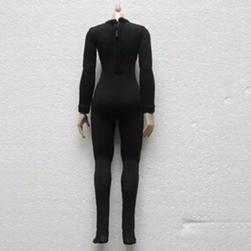 black 1:6 scale female girl tight leotard clothing woman sportswear clothes model toys for 12