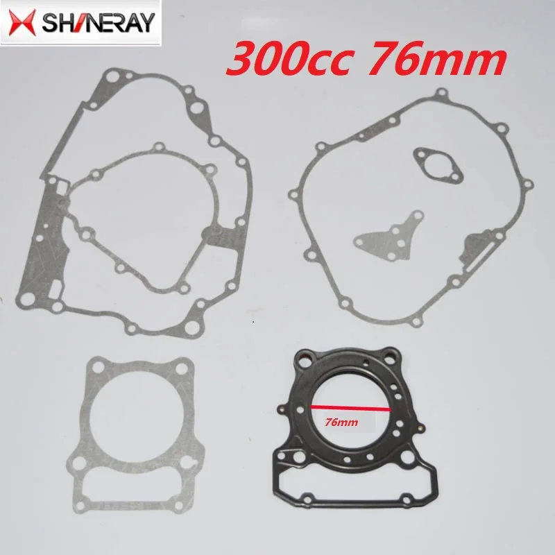 For SHINERAY 300cc x2 x2x engine gasket paper cylinder AX-1 76mm head gasket full set accessories