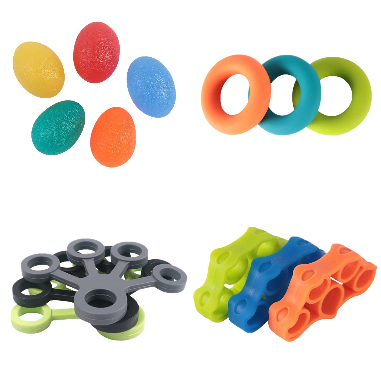 1PC Finger Hand Grip 3kg-5kg Silicone Strength Trainer Ring Gripper Expander Finger Workout Fitness Training Power Hand Grips