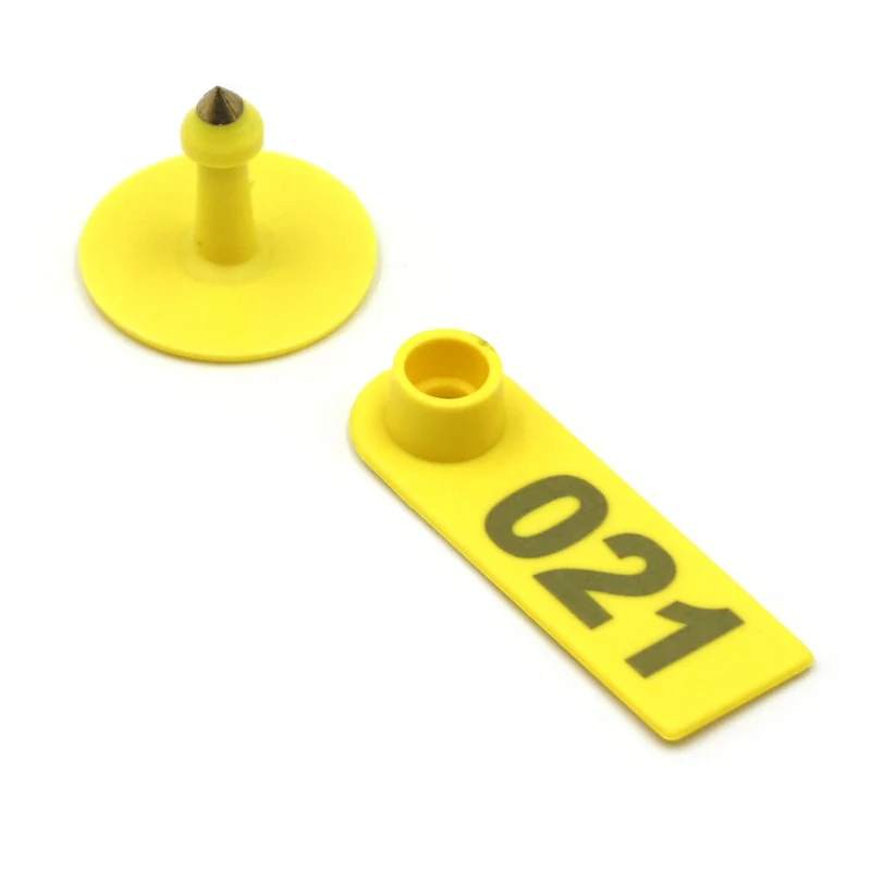 001-500 Yellow Goat Sheep Ear Tag 100 Pcs Plastic Ear Signage Card Livestock Animals Identification Equipment