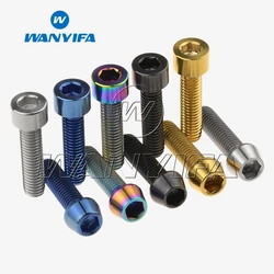 Wanyifa Titanium Bolts M6x25mm Hex Allen Screws for Bicycle V Brake Screw 4pcs