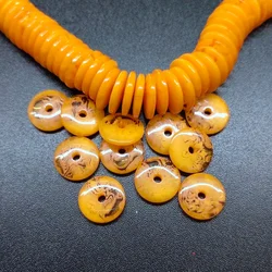 100 stücke Orange Flache Runde Harz Nachahmung Bernstein 6mm 8mm 10mm 12mm Lose Spacer Perlen Großhandel lot für DIY Handwerk Schmuck Machen