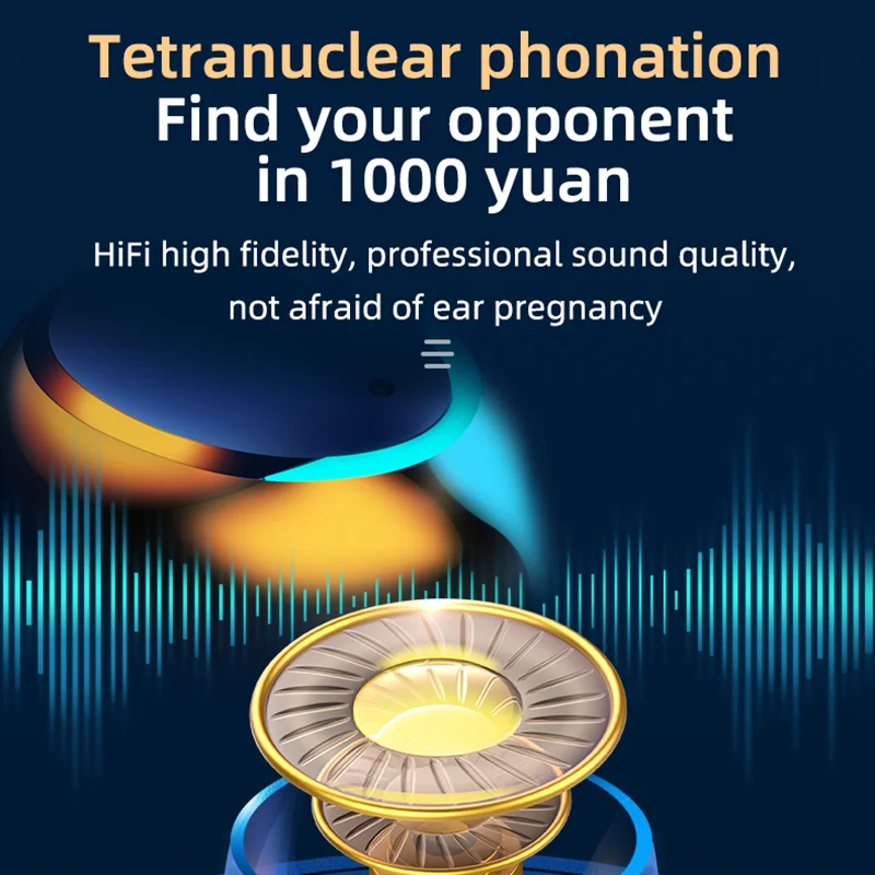 TWS-стереонаушники 09 9D с поддержкой Bluetooth 5,0 и зарядным футляром на 2200 мА · ч