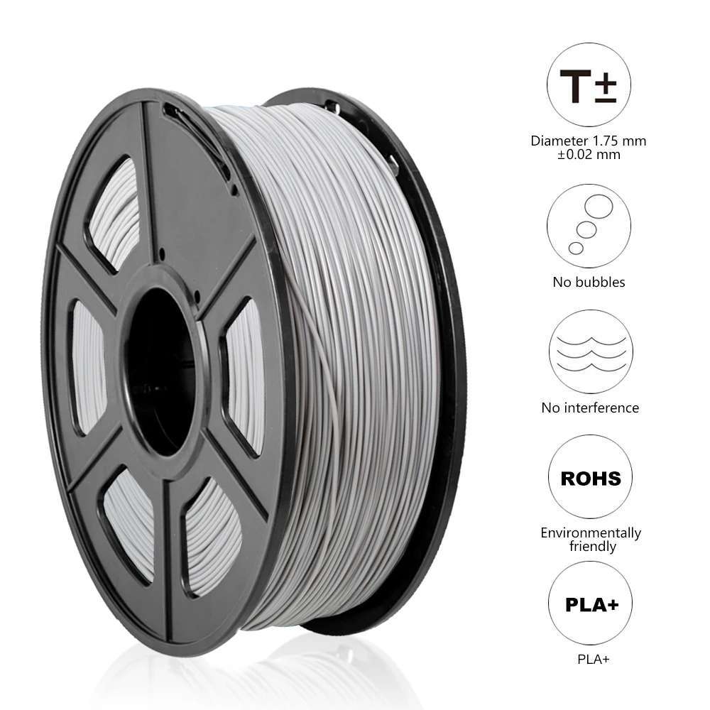 SUNLU PLA Filament 1KG 3D Print Material 1.75MM Odorless No Bubble Good Toughness Biodegradable Low Shrinkage