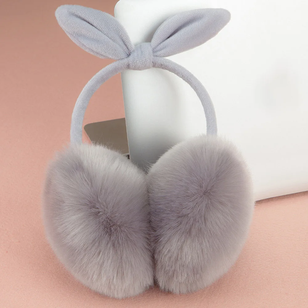 Kadınlar kızlar için kış sıcak Earmuffs yumuşak peluş kulak isıtıcı sevimli düz renk kulaklığı açık soğuk koruma kulak-muffs kulak koruyucu