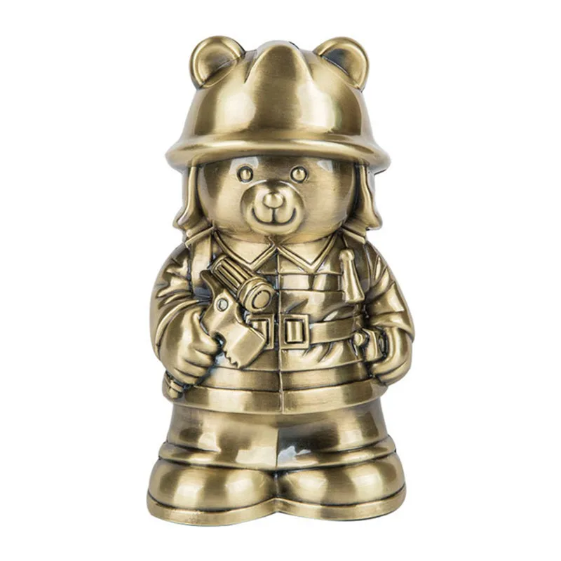 Creative Metal Fireman Piggy Bank Coin Bank Saving Pot Money Box  Children's Gifts Personalized Home Decoration P001