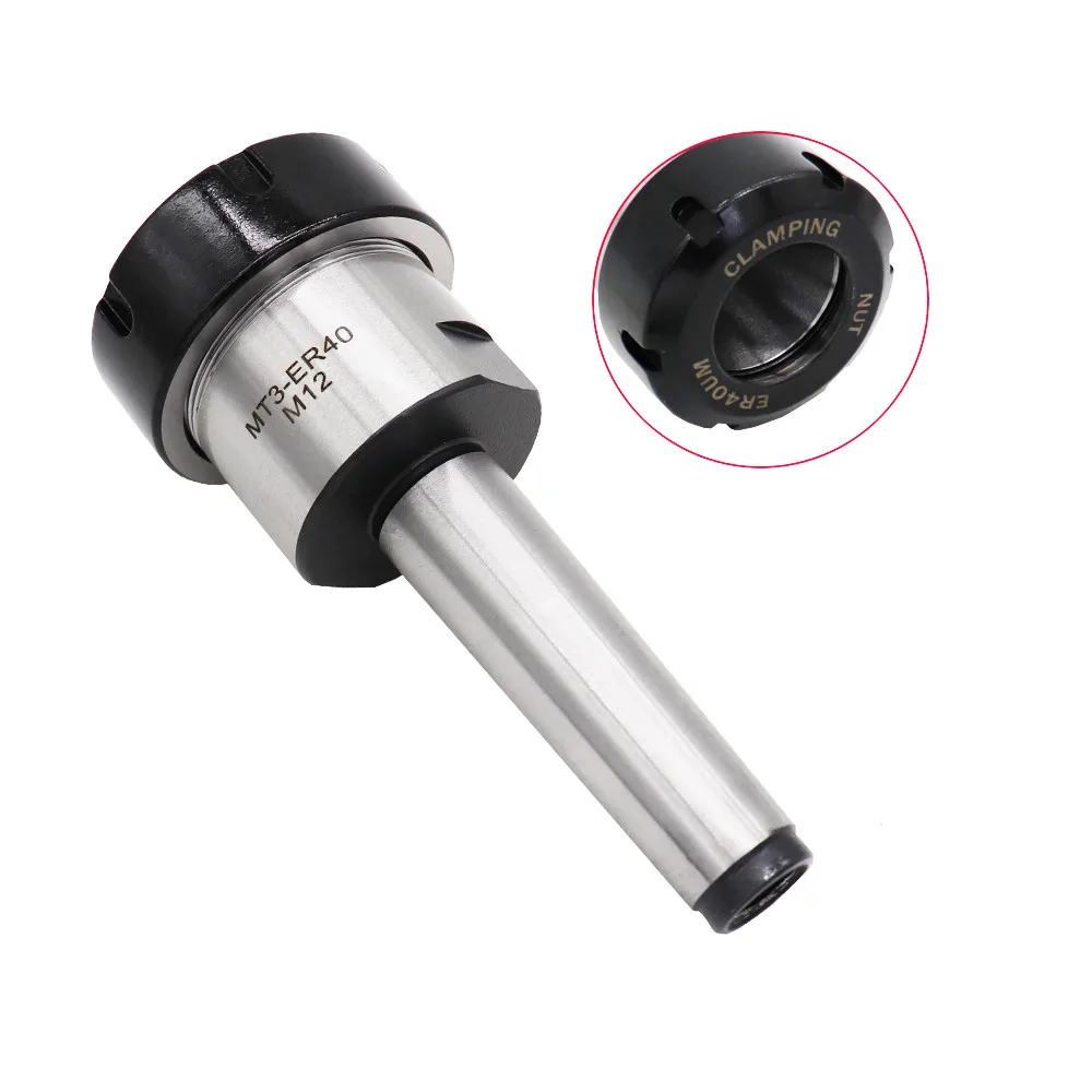 

1PCS Morse back pull MT3 ER ER40 M12 shank collet chuck Tool holder For CNC Lathe Milling Face Milling Arbor Adapter