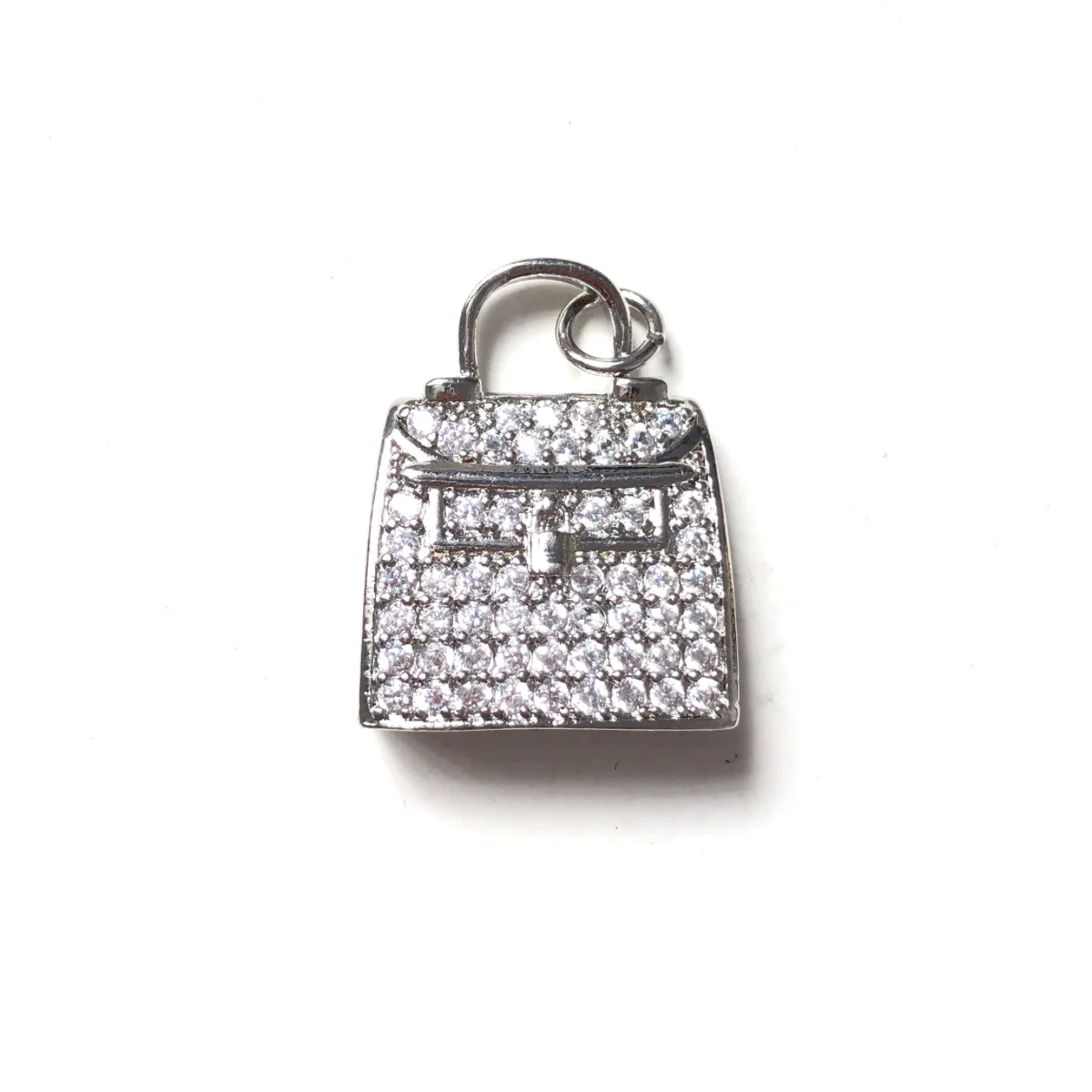 5pcs Fashion Purse Bag Charms for Women Bracelet Girl Necklaces Making Trendy Pendants Clear Crystal Jewelry Accessory Wholesale