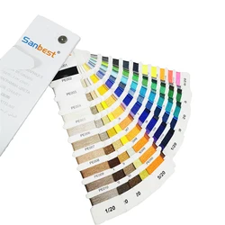 Color Card for 84 colors Embroidery Thread Dyed Filament Thread for Embroidery Machine Polyester Threads