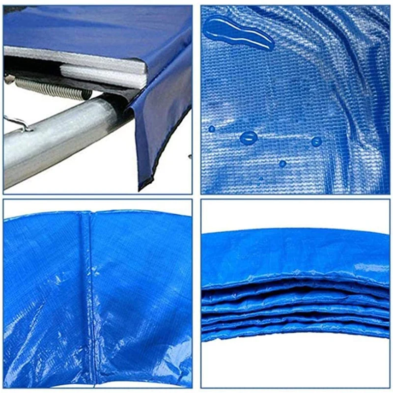 10/12 Feet Trampoline Protection Mat Round Spring Protection Cover Trampoline Safety Water-Resistant Pad Trampoline Accessories