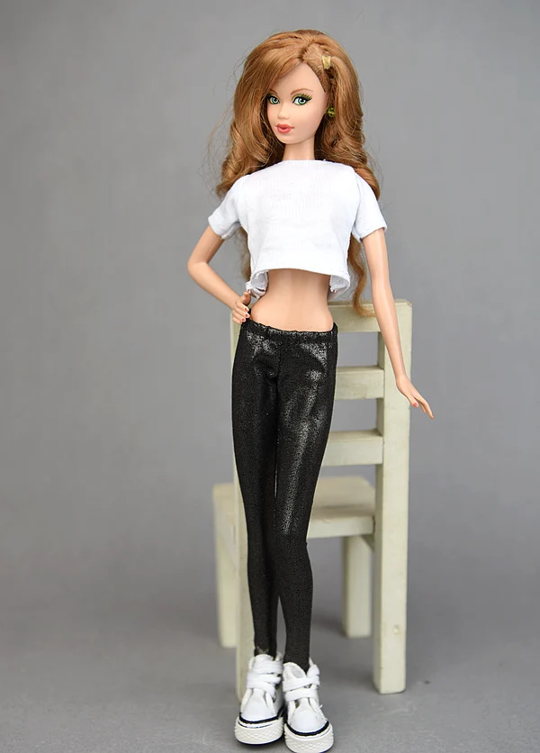 Fashion For barbie pants Micro-tight skinny trousers For Barbie one piece baby gift 1/6 Doll Accessories