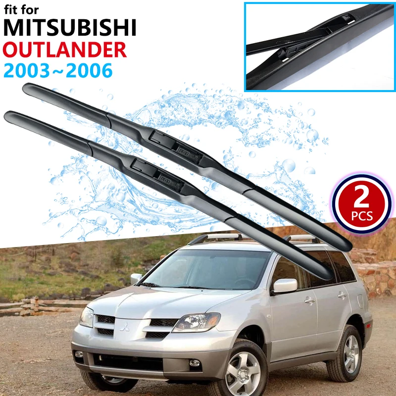 Car Wiper Blade for Mitsubishi Outlander 2003 2004 2005 2006 MK1 Front Windscreen Windshield Wipers Car Accessories Goods