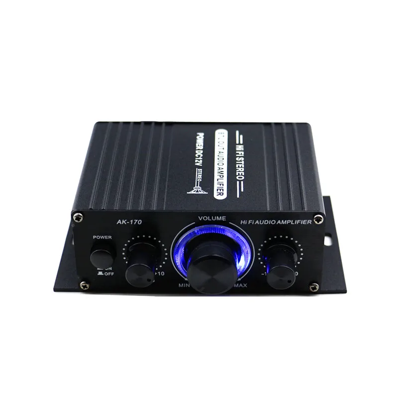 200W+200W 12V 2CH Car Audio Amplificador HIFI Audio Power Amplifier Digital Stereo Amplifiers FM Radio USB W/ Remote Control