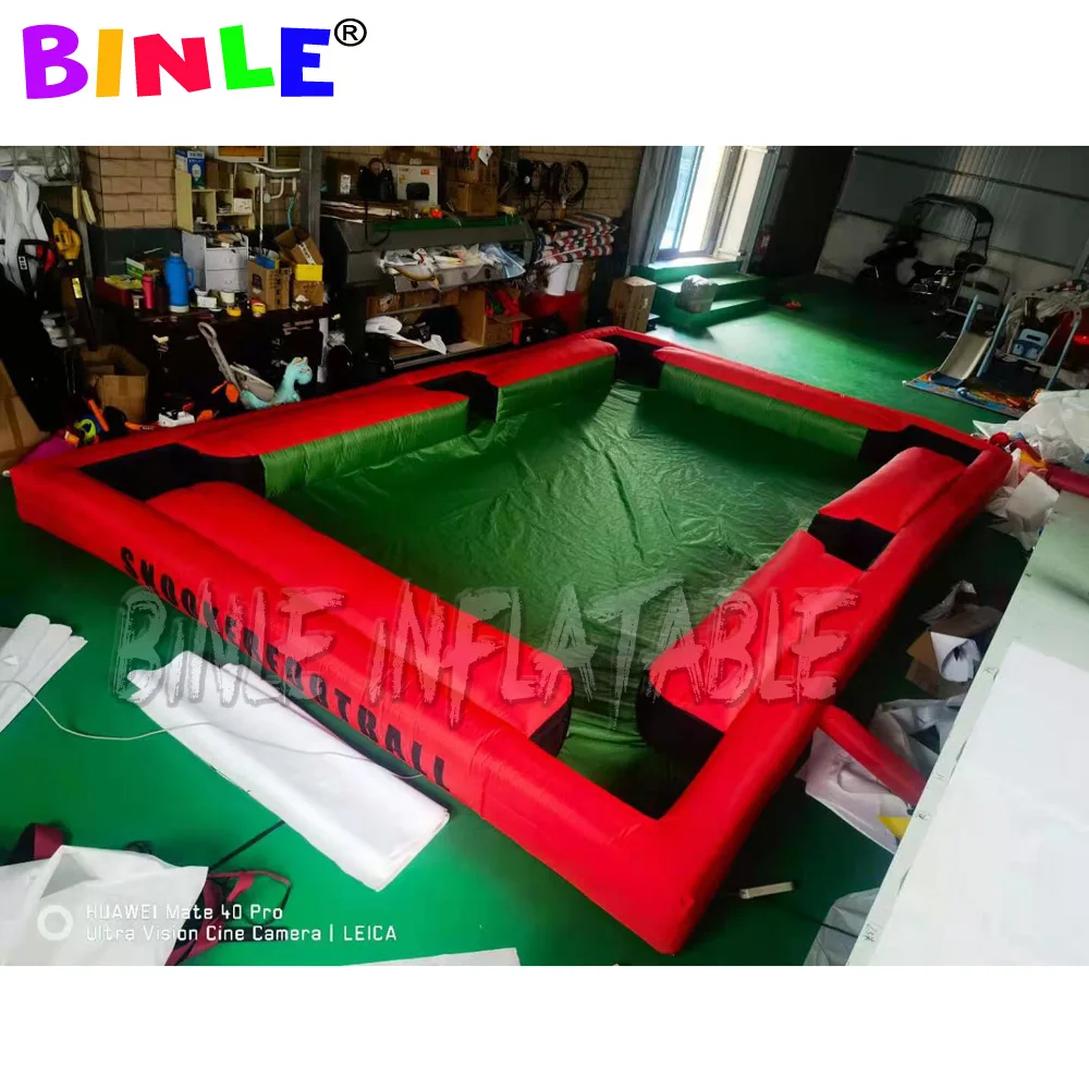 Jeu de billard gonflable amusant, table de billard de football, table de billard de football pour parc d\'attractions extérieur