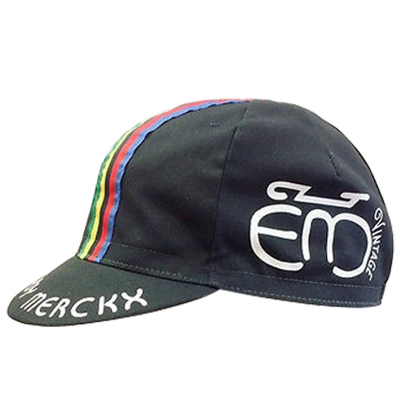 Vintage Eddy Merckx Cycling Cap White/Black Bike Hat One Size Fits Most