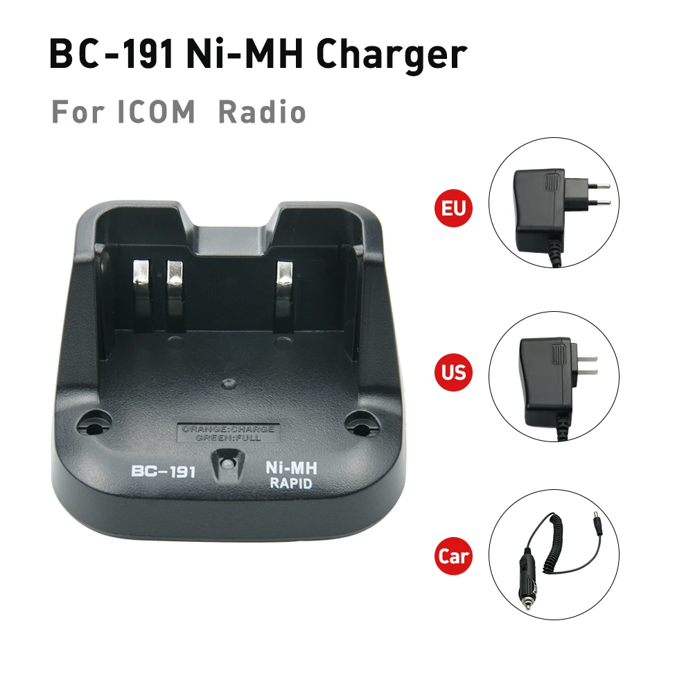 NEW BC-191 Quick Desktop Charger BP-264 Ni-MH Battery Charger for ICOM IC-F27SR IC-F3101D IC-F3001 IC-F4002 IC-V80 IC-V80E Radio