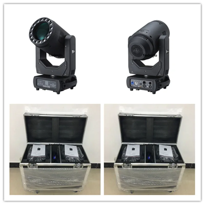 4pcs with roadcase the lasted hot selling led spot dmx moving head 300 watt led shaking head beam spot wash stage light