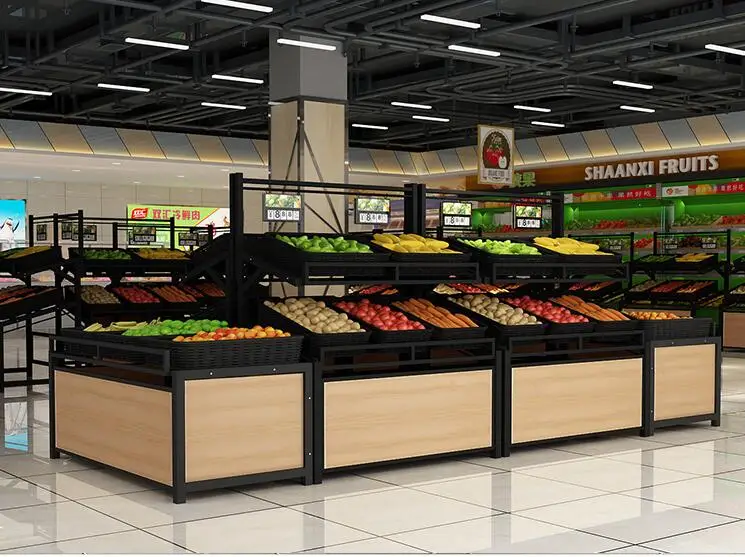 Supermarket fruit and vegetable shelf Zhongdao display shelf commercial convenience store snack fresh fruit and vegetable shelf