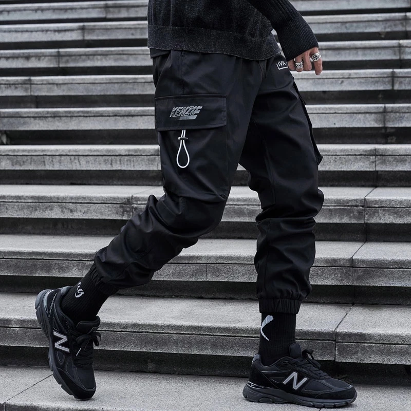 2024 Hip Hop Cargo Casual Pants Boy Versatile Student Hong Feng Leotard Handsome Long Pants  Harem Joggers Harajuku Sweatpant