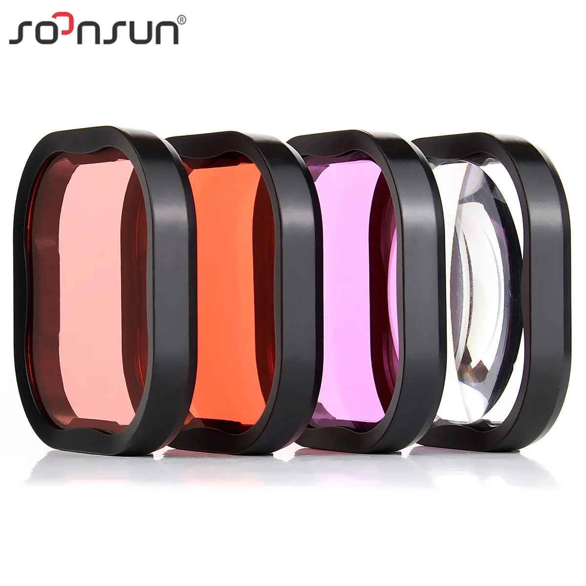 SOONSUN Filter Kits for GoPro Hero 13 12 11 10 9 8 Black Magnifier Red Magenta Diving Color Filters for Go Pro Housing Filters