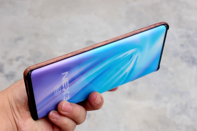 For vivo nex 3  walnut Enony Real Wood Rosewood Redwood Apricot MAHOGANY Wooden Back Hard Case Cover