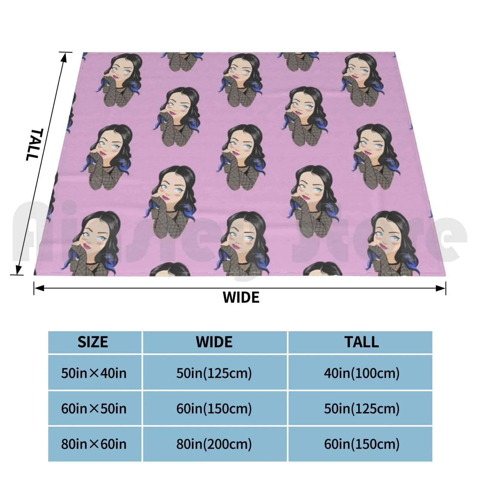 Jade West-Take A Hint Blanket Fashion Custom Jade West Elizabeth Gillies Liz Gillies Take A Hint Tori