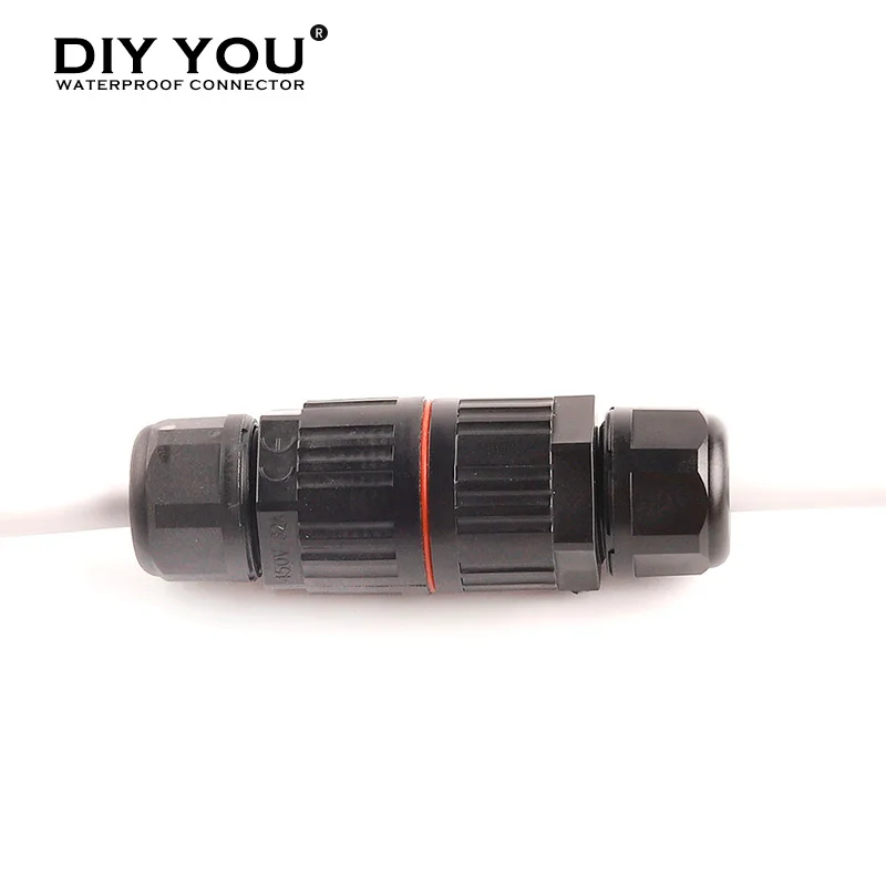 IP68 Waterproof Wire Connector Electrical Cable 2/3 Pin Outdoor Plug Socket Waterproof Straight Connector Quick Screw Connection