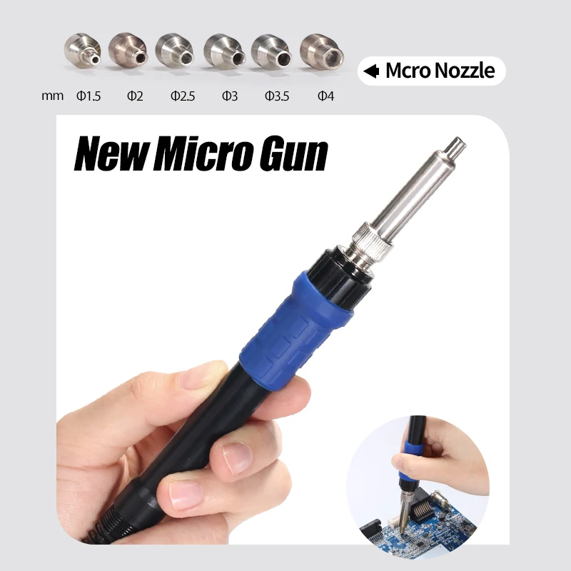 YIHUA 8509 Micro Hot Air Gun Soldering Station with 3.5/3/2.5/2 mm Nozzle Temperture Adjustable BGA Rework Station