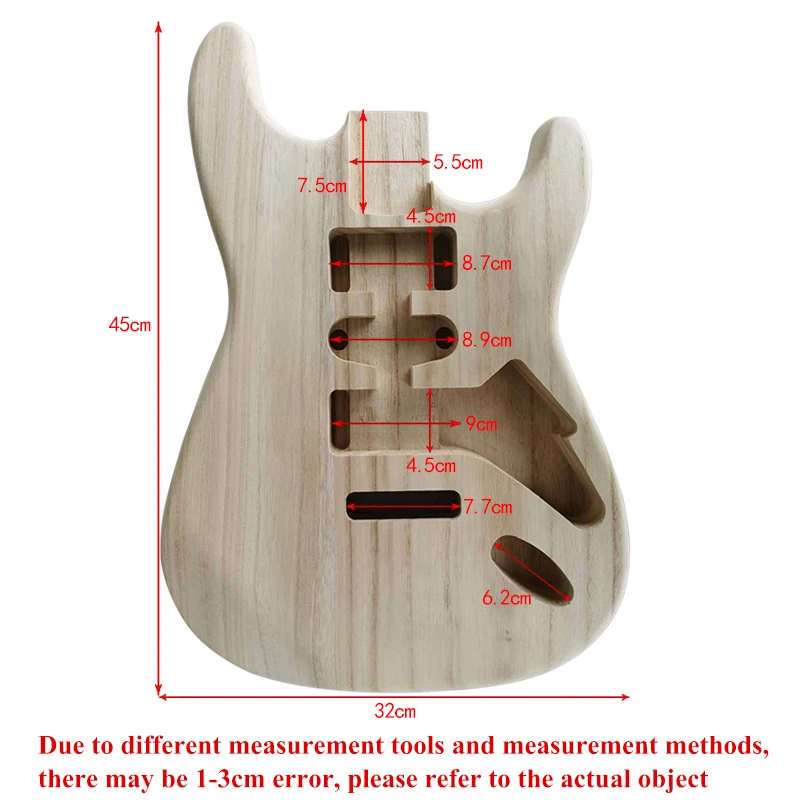 Unfinished DIY ST TL Electric Guitar Solid Body Guitar Barrel Replacement Parts For Strato Tele Style Electric Guitars