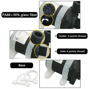 صامت 4 نقاط موضوع سخان المياه دش التدفئة الأرضية الداعم فرش مضخة مضخة المياه المحرك الشمسي DC 12V 24V IP68 الولايات المتحدة التوصيل أعلى 6 مبيعات 12 فولت رأس دش الماء الساخن - No1