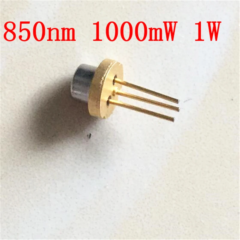 2pcs 850nm 1000mW 1W 5.6mm infrared laser diode Output power: CW 1000mW  Working current: 1200mA  Working voltage: 1.9-2.2V