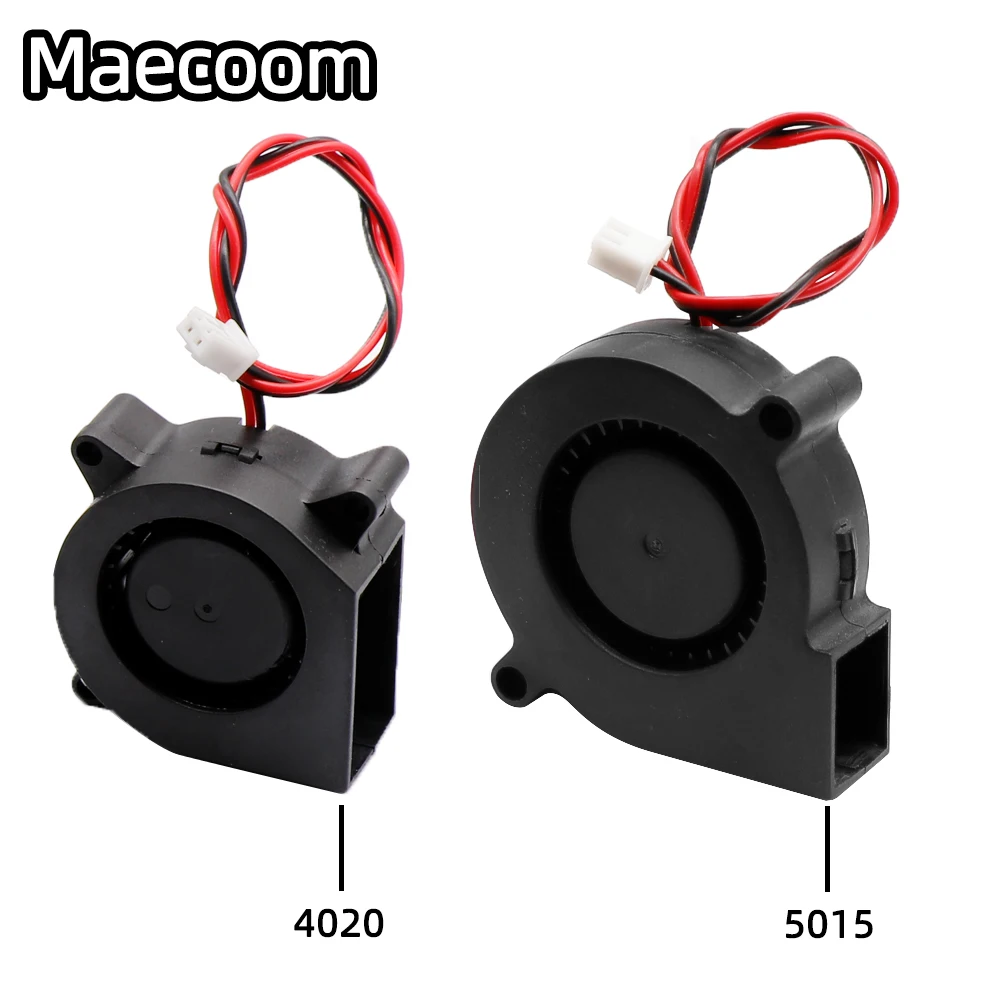 1pcs 3D Printer Cooling Fan 5015 4020 Centrifugal Blower Fan 12V 24V 2-Pin Brushless Cooling Cooler Fan For 3D Printer