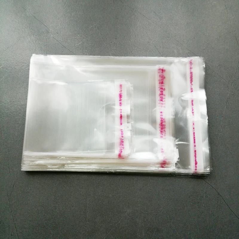 1000pcs Transparent Bag Clear Opp Bags Self Adhesive Pouches Cellophane Self Sealing Plastic Bag for Jewelry Gifts Packing Bags