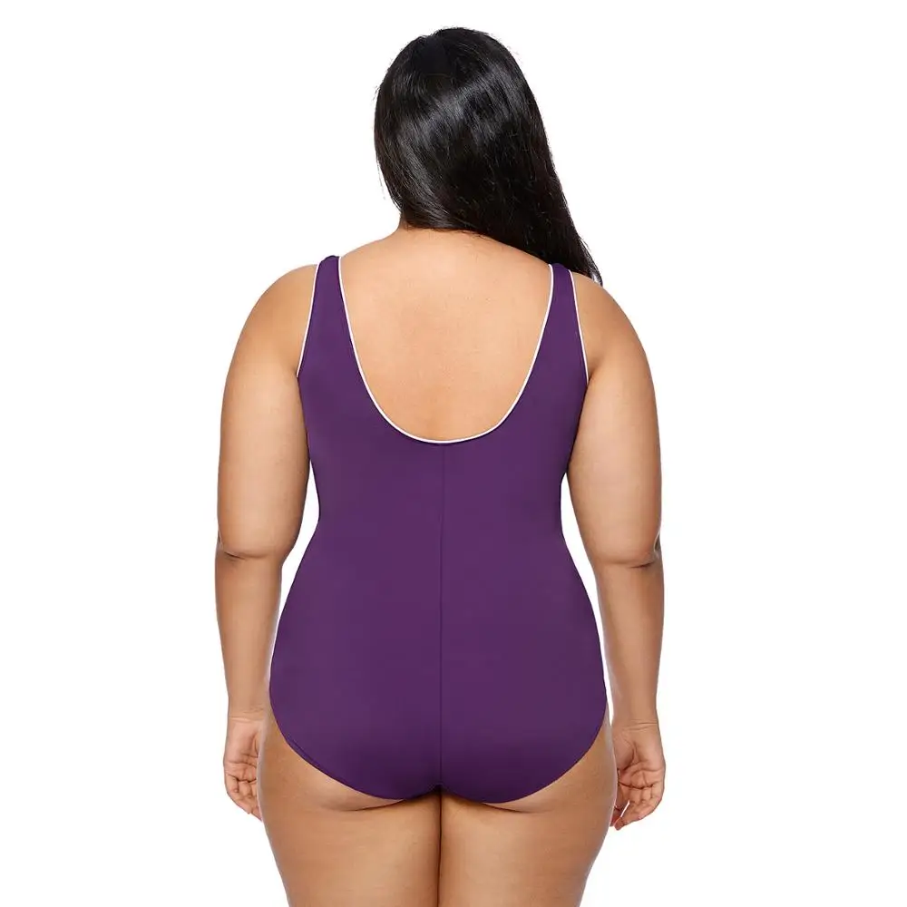 Women\'s Slimming Swimwear One Piece Piped Swimsuit Plus Size Bathing Suit Plus Size Pad Summer Beachwear Bathing Suits Biquinis