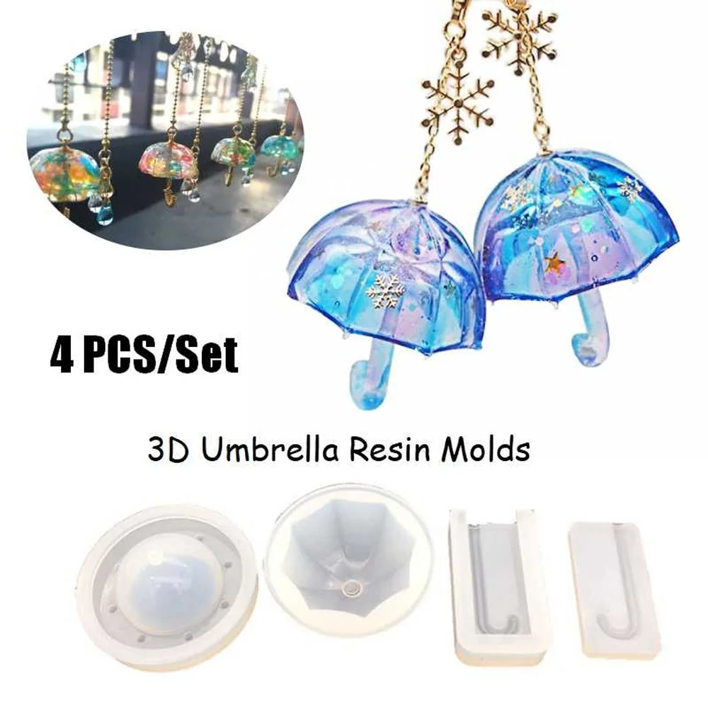 Silicone Mold 3D Umbrella Epoxy Mold Handmade DIY Jewelry Making Fondant Cake Decoration Jewelry Resin Molds For Jewelry Making