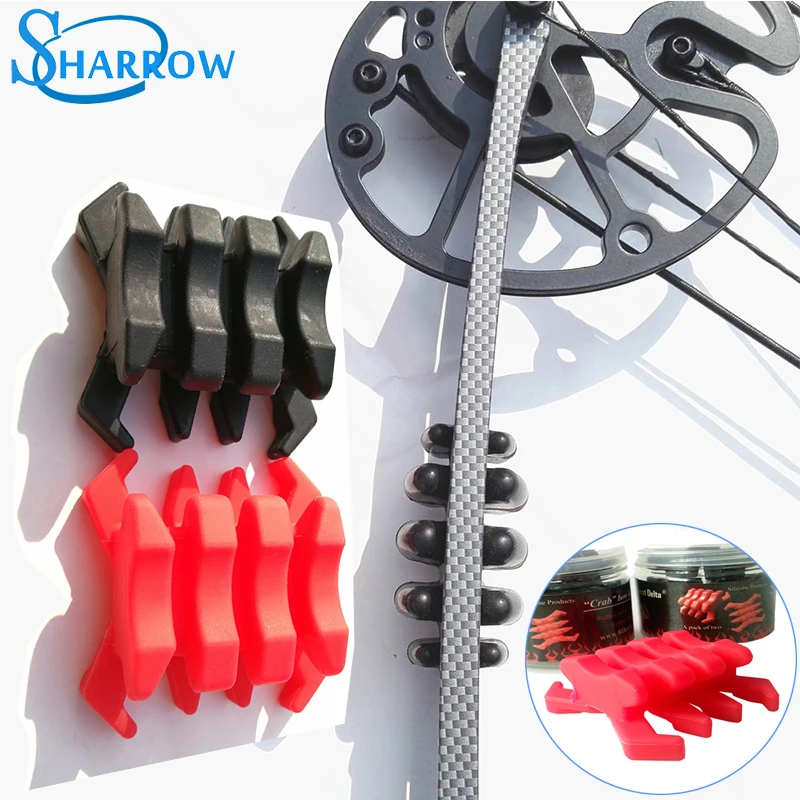 2pcs Hunting Compound Bow Limbs Stabilizer Crab shape Stabilizer Rubber Vibration Damper Damping Reduce Vibration and Noise