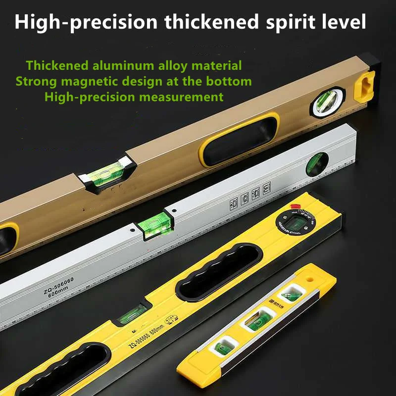 High Precision High Bearing Ruler Magnetic Mini Spirit Level Balance Horizontal Ruler Bubbles Lever for Home Decoration