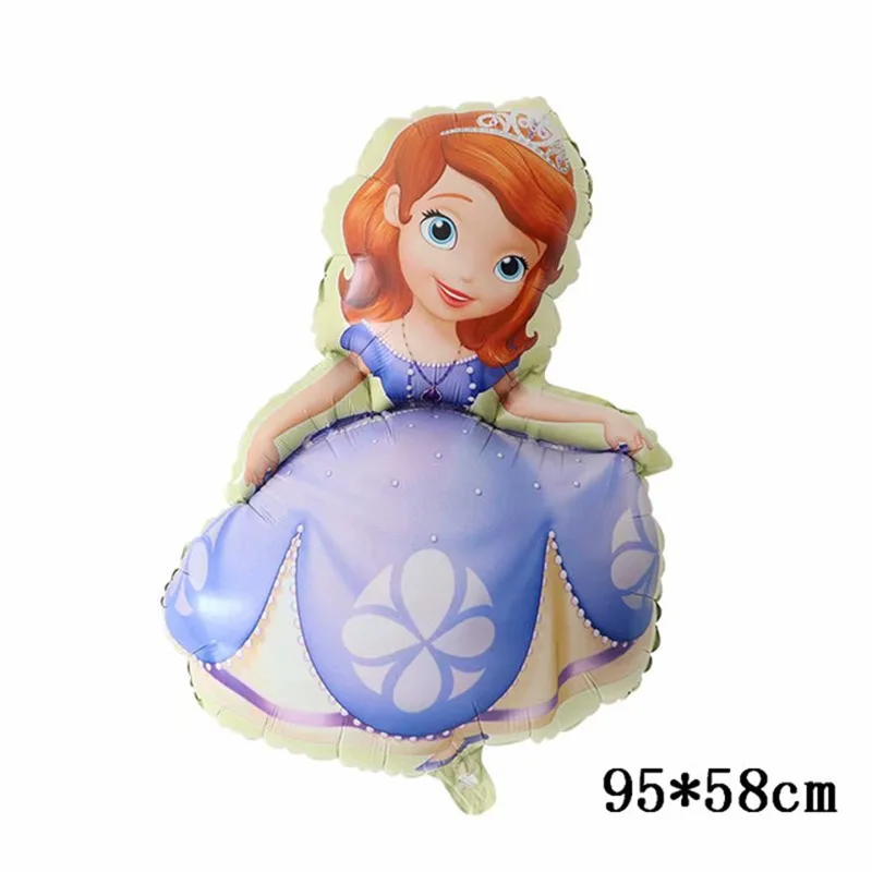 50pcs Cartoon Princess Sofia Foil Helium Balloons Birthday Theme Party Wedding Decoration Sophia Girl Gift Toys Baby Supplies