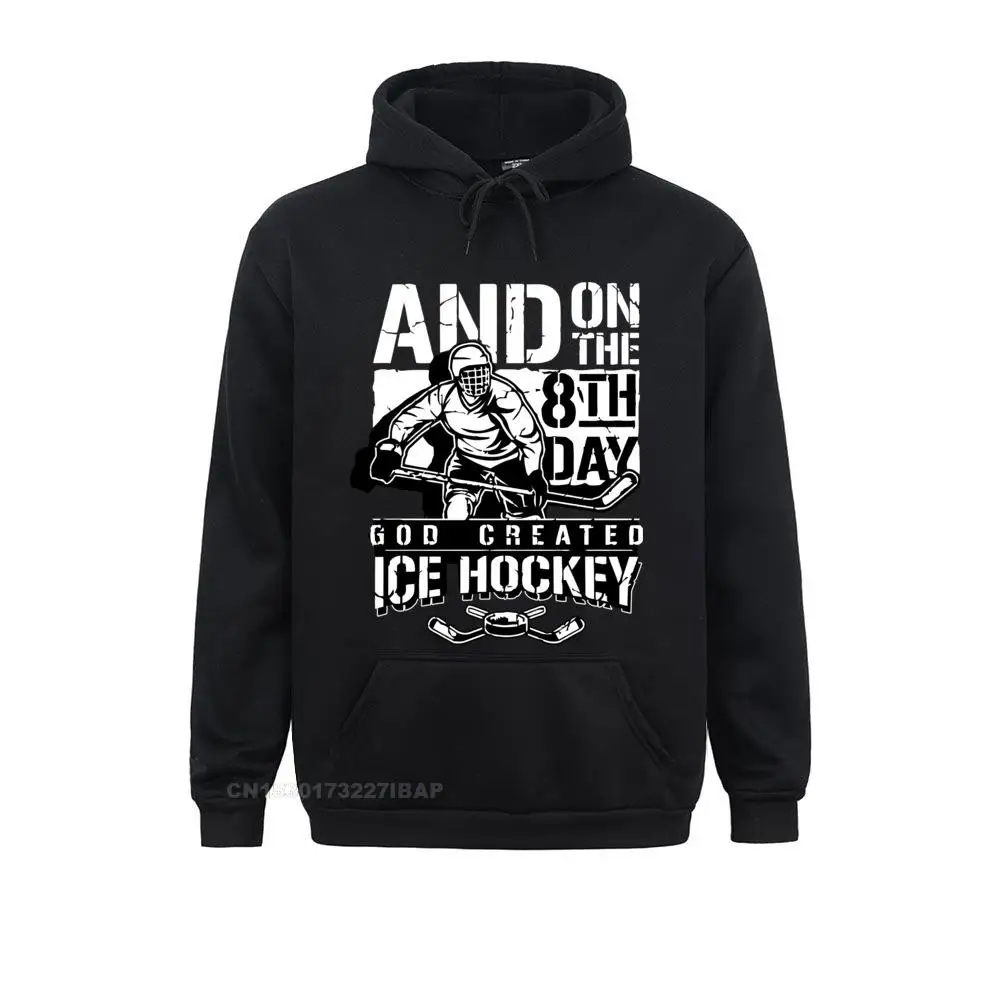 God Created Ice Hockey Goalie Sports Sticks Puck Winter Skating Hoodie Men Cotton Clothes Sweatshirt Camisas Hombre Pullover